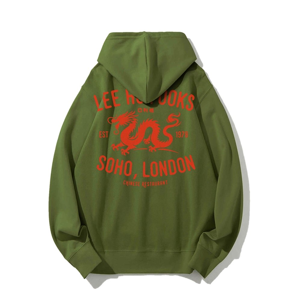 Lee Ho Fooks Printed Back Cotton Hoodie