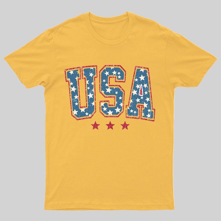 USA  Stars and Stripes Geeky T-Shirt
