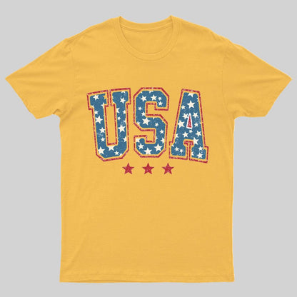 USA  Stars and Stripes Geeky T-Shirt
