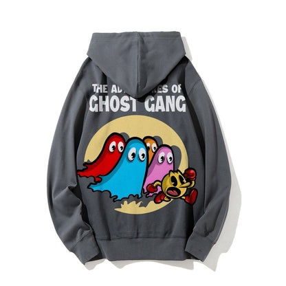 The Adventures Of Ghost Gang Printed Back Cotton Hoodie