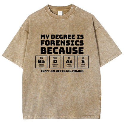 My Degree Forensic Science Periodic Table Funny Vintage Distressed T-shirt