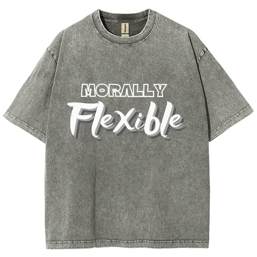 Morally Flexible Vintage Distressed T-shirt