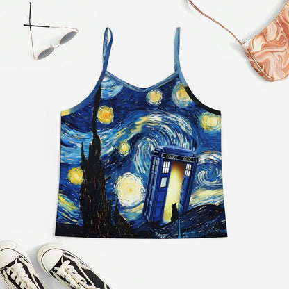 Starry Phone Booth1 Women's Geek Suspender Cami Set