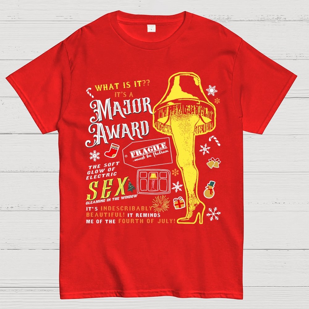 A Major Award Leg Lamp Christmas Geek T-Shirt