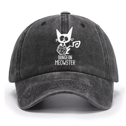 Dungeon Meowster Funny Unisex Gamer Cotton Hat