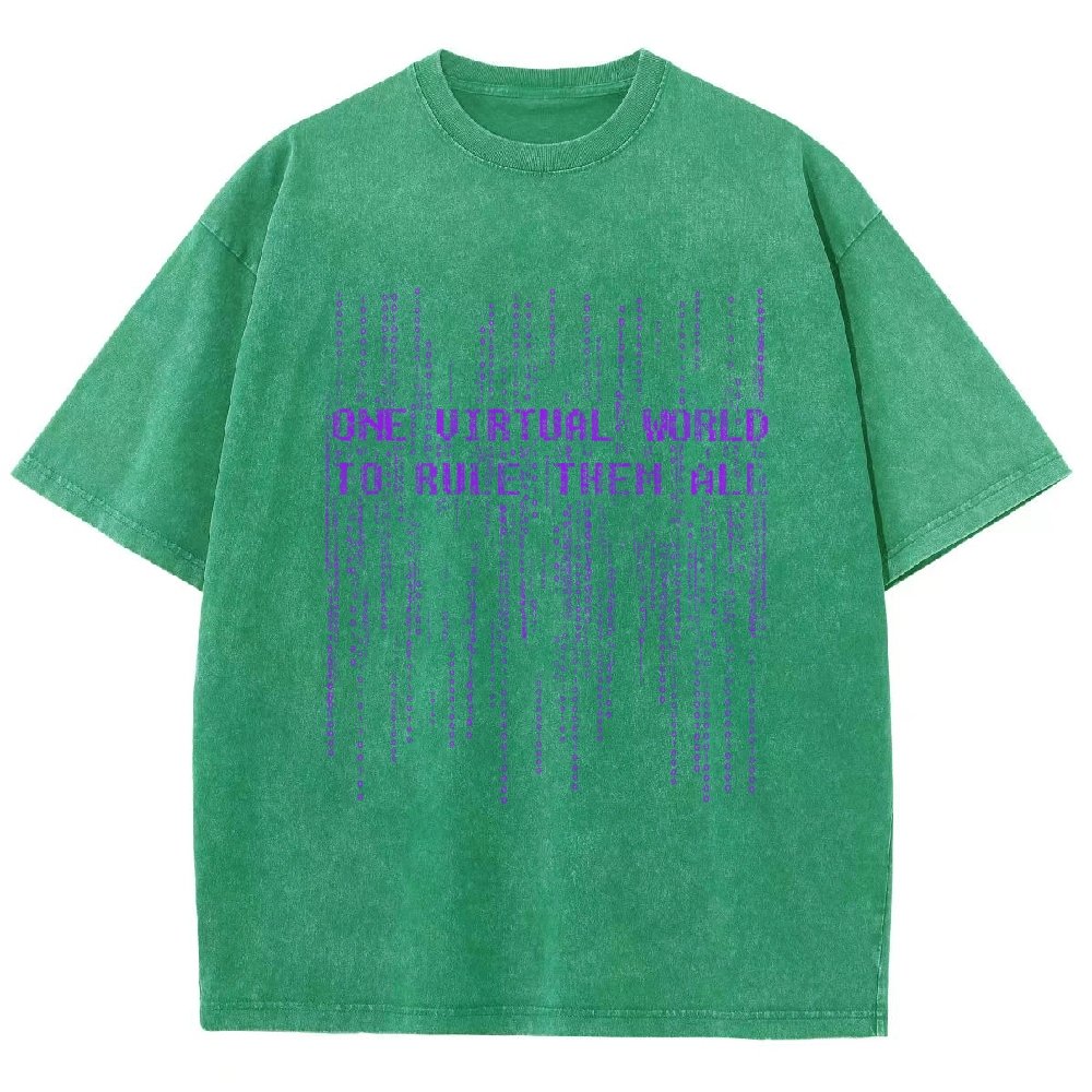 One Virtual Realm to Rule Them All Vintage Distressed T-shirt