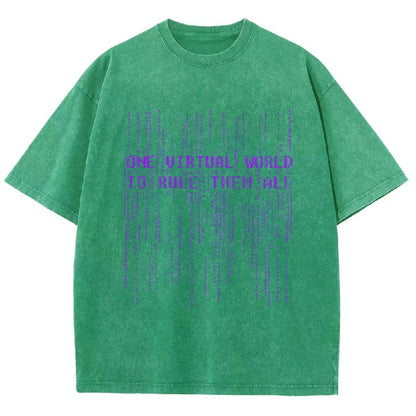 One Virtual Realm to Rule Them All Vintage Distressed T-shirt