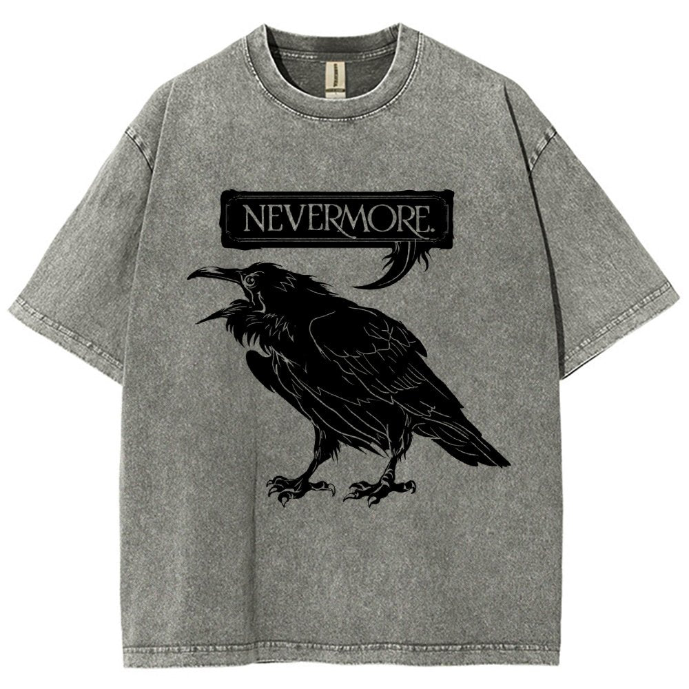 Nevermore Raven Vintage Distressed T-shirt