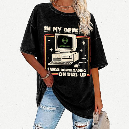Defense Protocol Dial-Up Vintage Distressed T-shirt