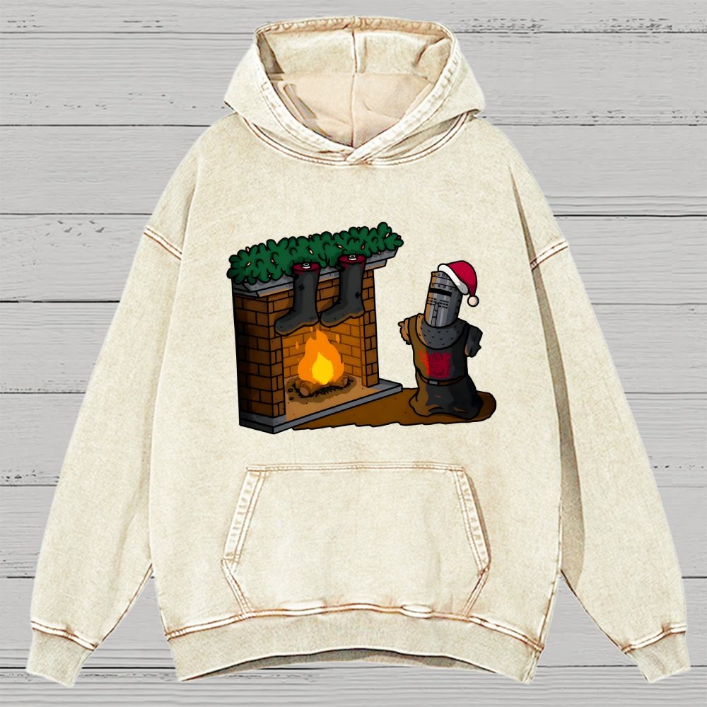 Black Knight Christmas Vintage Distressed Hoodie