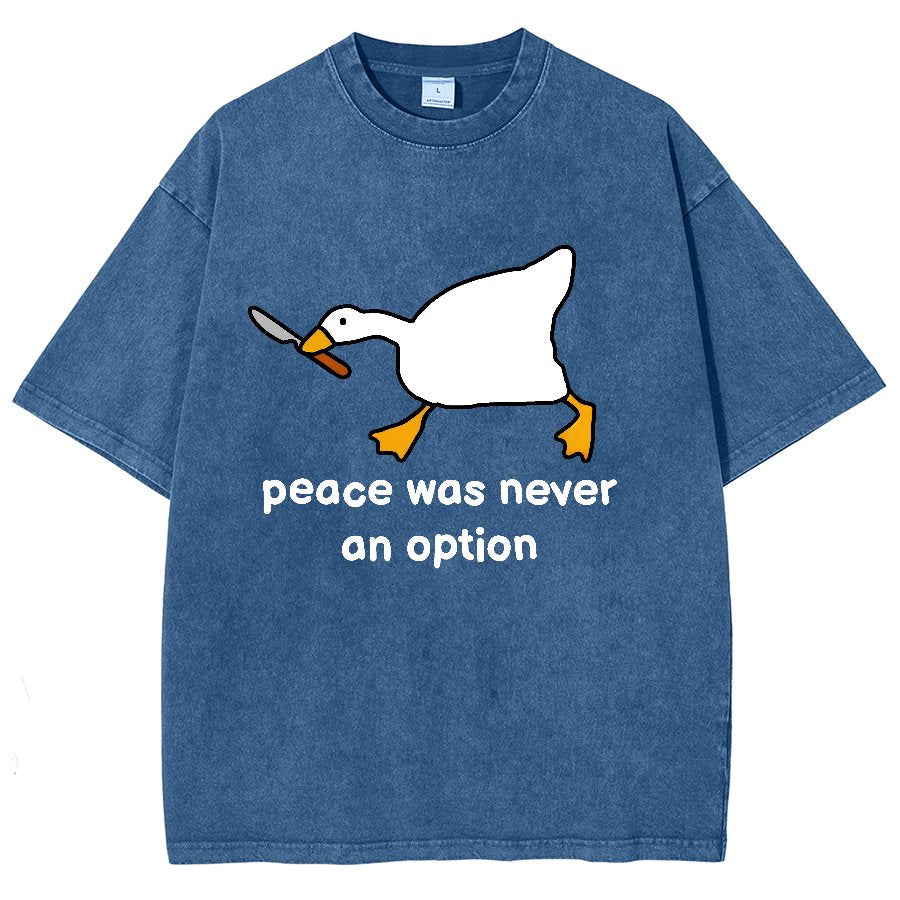 Peace Was Never An Option Vintage Distressed T-shirt