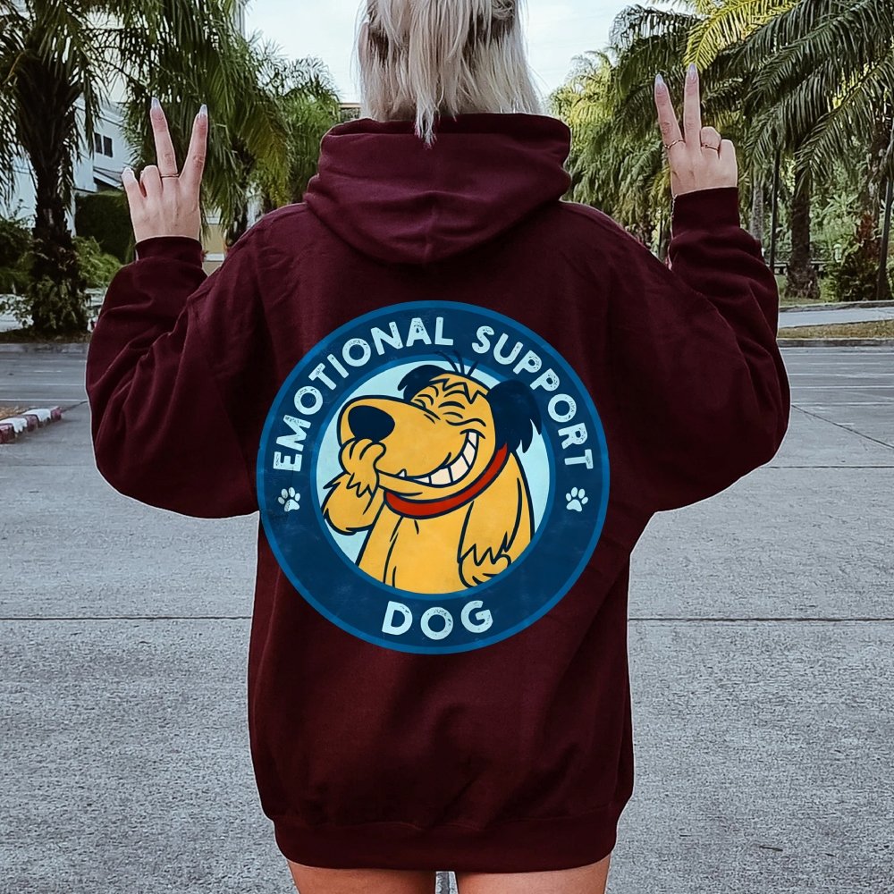 Dog Support Or Not? Printed Back Unisex Cotton Hoodie