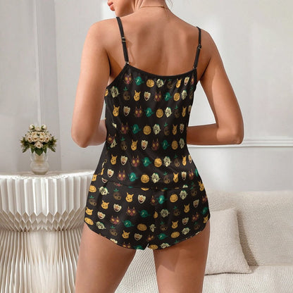 Game Character Women's Geek Suspender Cami Set