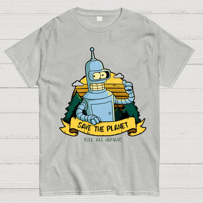Save The Planet Kill All Humans Geek T-Shirt
