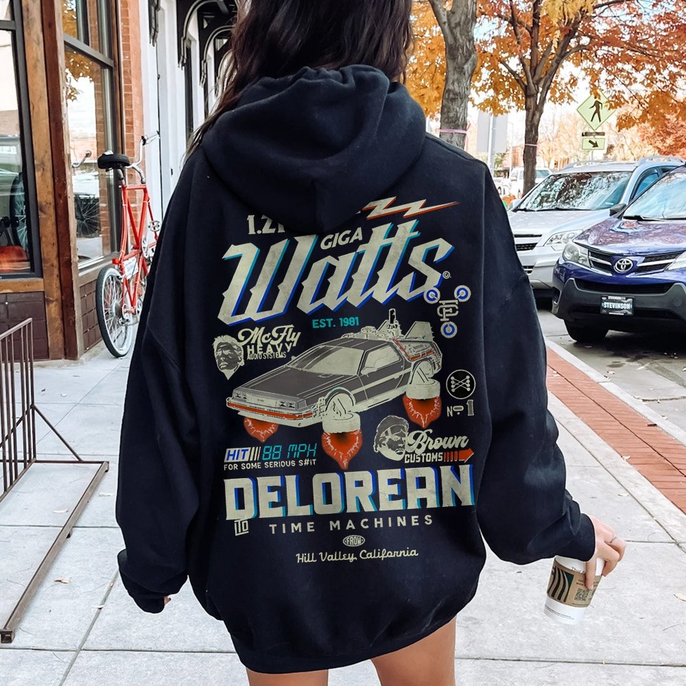 Gigawatts Garage Remix Printed Back Unisex Cotton Hoodie