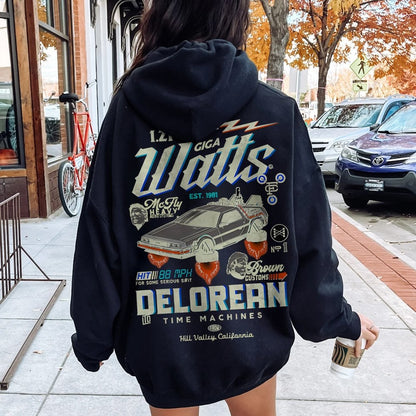 Gigawatts Garage Remix Printed Back Unisex Cotton Hoodie