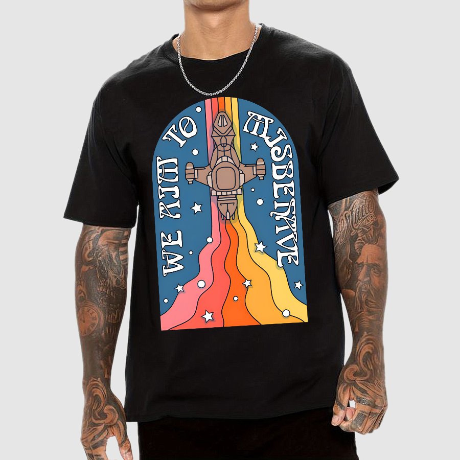 Psychedelic Aim to Misbehave Geek T-Shirt