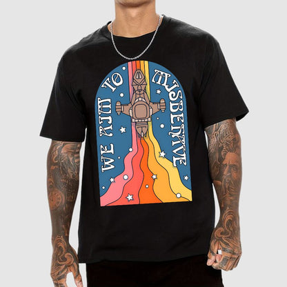 Psychedelic Aim to Misbehave Geek T-Shirt