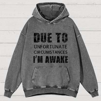 Unfortunate Circumstances Awake Vintage Distressed Hoodie