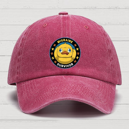 Migraine Survivor Funny Duck Cotton Hat