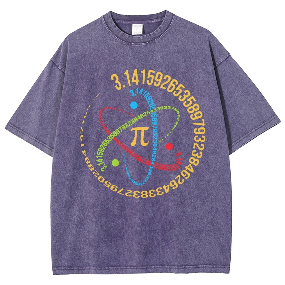 Atom Pi Math Science Vintage Distressed T-shirt