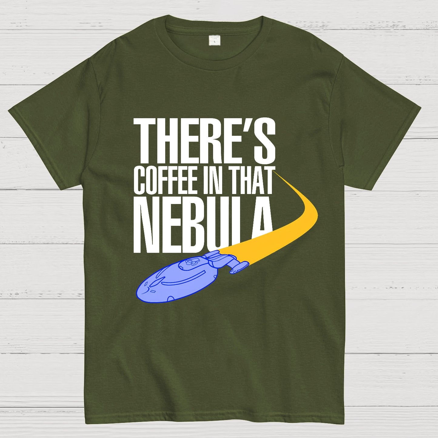 Coffee In That Nebula By Kwamster Geek T-Shirt