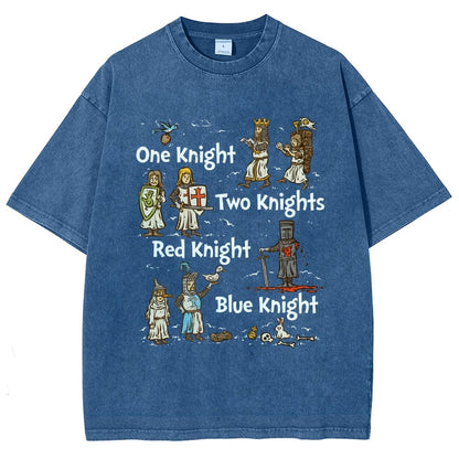 Red Knight Blue Knight Vintage Distressed T-shirt