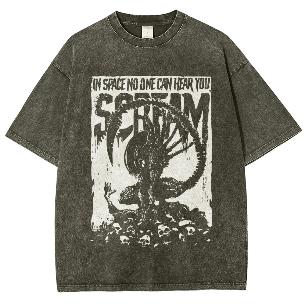 In Space No One Can Hear You Vintage Distressed T-shirt