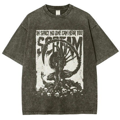 In Space No One Can Hear You Vintage Distressed T-shirt