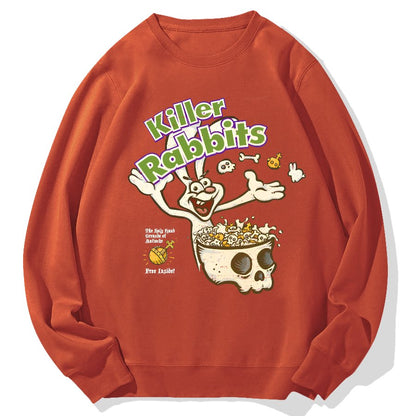 Killer Rabbit Cereal Geek Cotton Sweatshirt