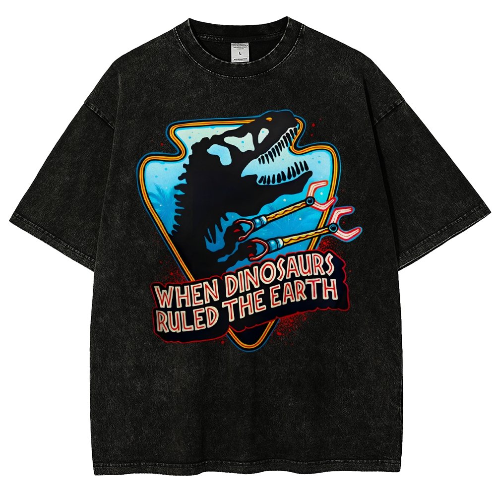 When Dinosaurs Ruled The Earth Vintage Distressed T-shirt