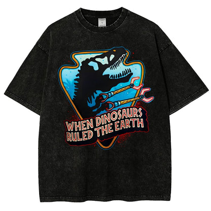 When Dinosaurs Ruled The Earth Vintage Distressed T-shirt