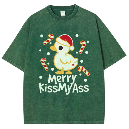 Duck Merry Kissmyass Vintage Distressed T-shirt