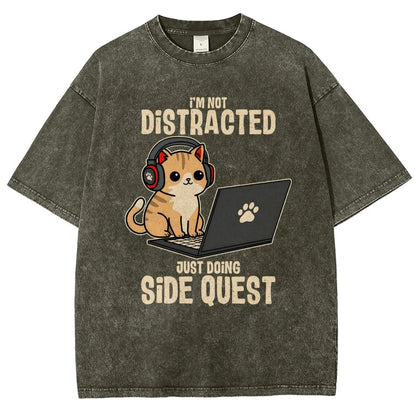 Doing Side Quest Vintage Distressed T-shirt
