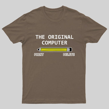 The Original Computer Print Delete Funny Graphic Printing Geeky T-Shirt