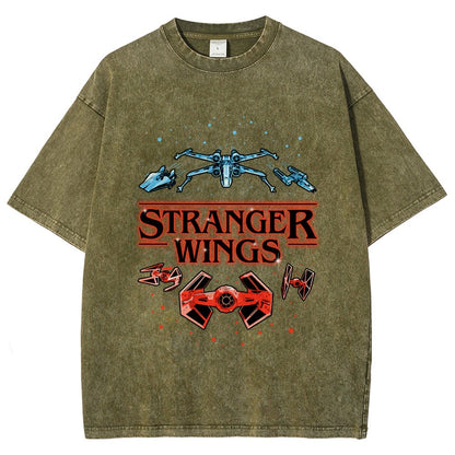 Stranger Wings Vintage Distressed T-shirt
