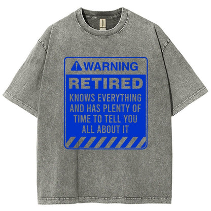 Retired Warning Vintage Distressed T-shirt