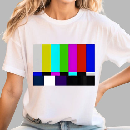 Retro Color Bar Screen Geek T-Shirt