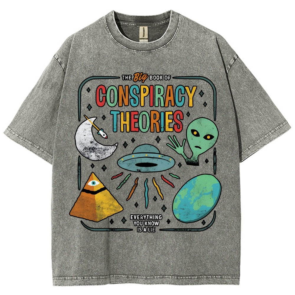 The Big Book Of Conspiracy Theories Vintage Distressed T-shirt