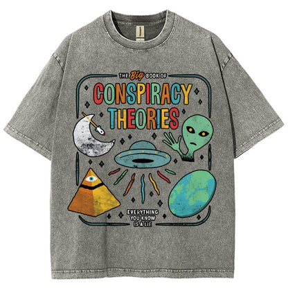 The Big Book Of Conspiracy Theories Vintage Distressed T-shirt