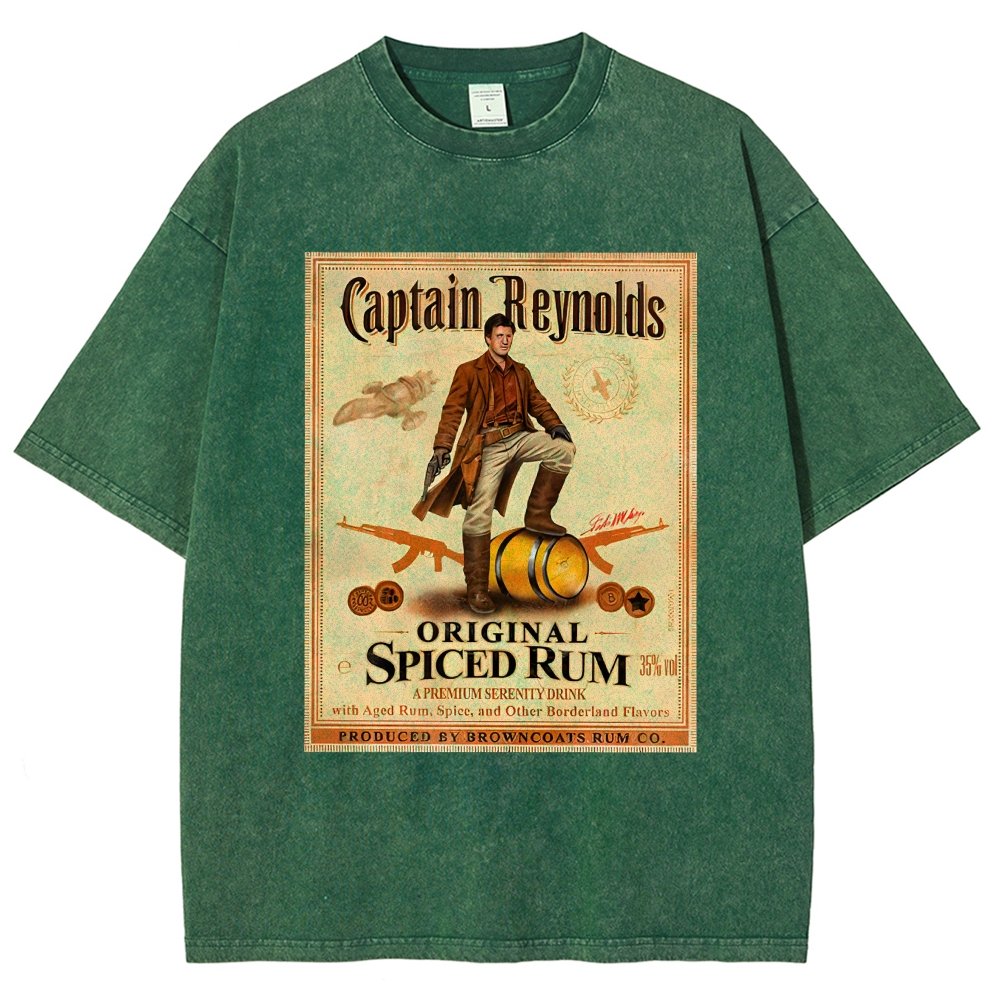 Captain Rogers Spiced Rum Vintage Distressed T-shirt