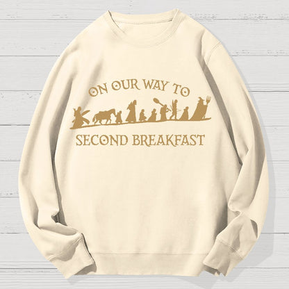 On Our Way to Second Meal Geek Cotton Sweatshirt