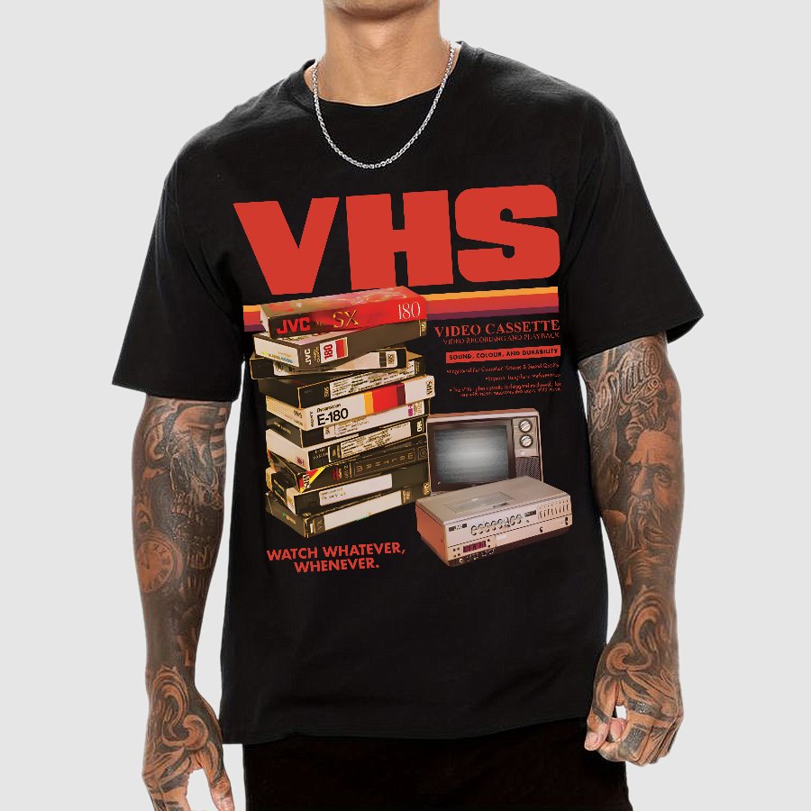 Vintage VHS Tapes Geek T-Shirt