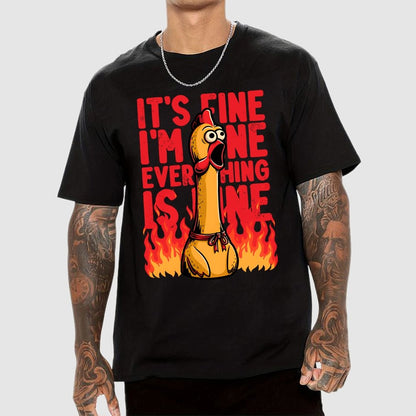 Chicken Fine Burn Geek T-Shirt