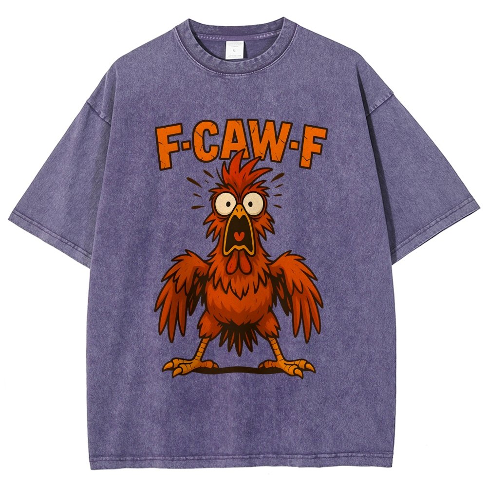 F-CAW-F  Angry Chicken Vintage Distressed T-shirt