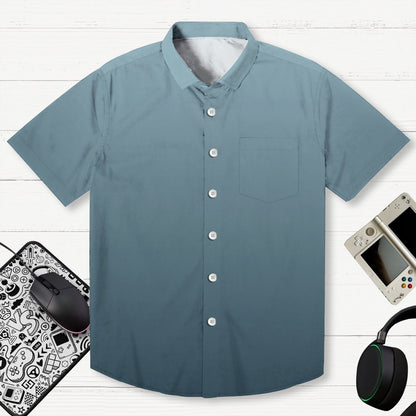 Gradient Color Comfortable Casual Cotton And Linen Geek Shirt