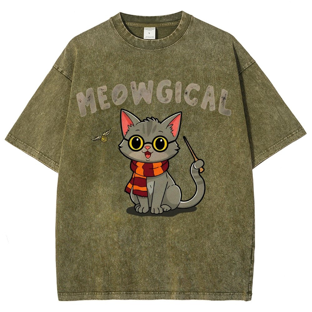 Meowgical Vintage Distressed T-shirt