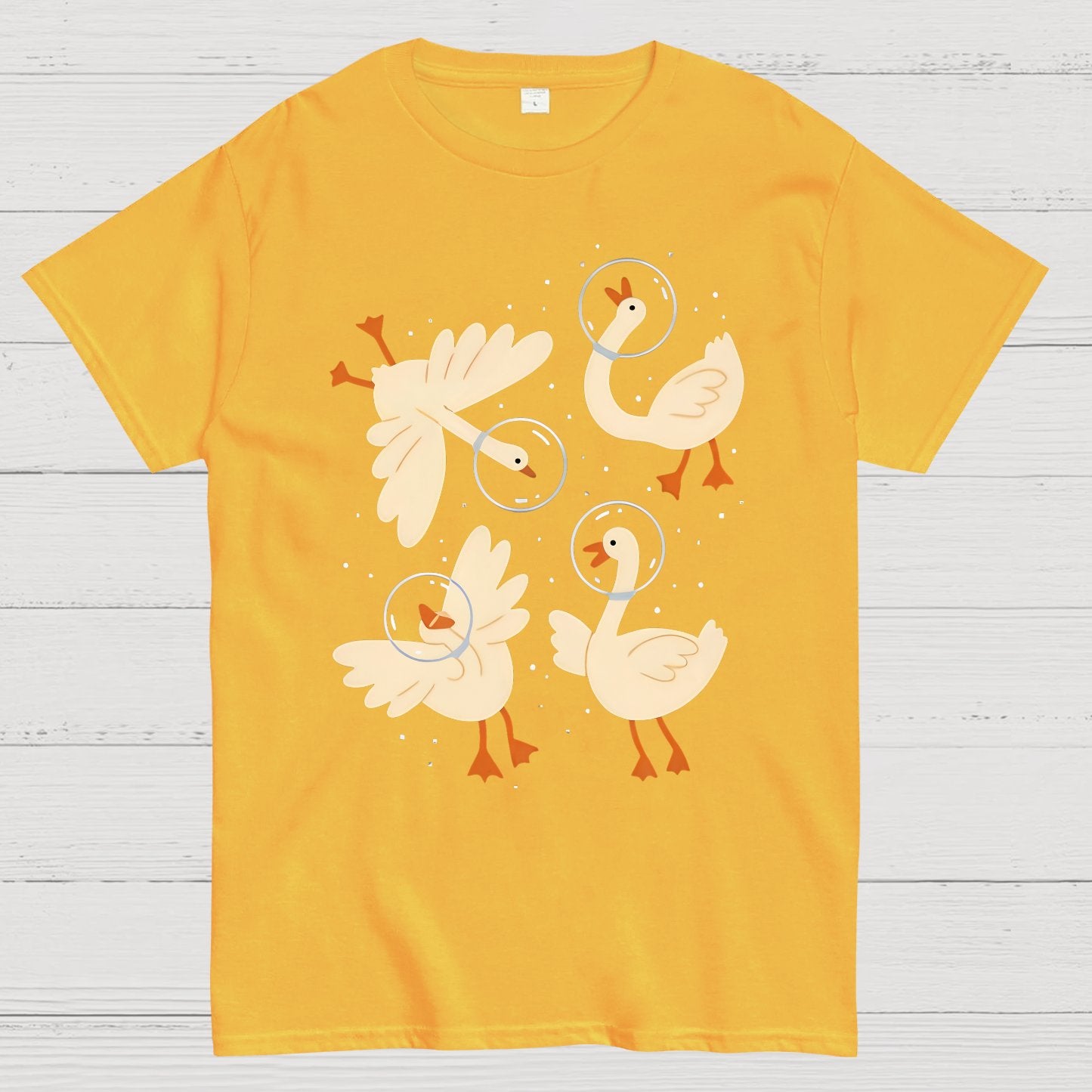 Geese In Space Nerdy T-Shirt