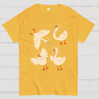 Geese In Space Nerdy T-Shirt