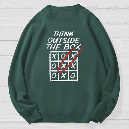 Think Outside The Box Nerd Geek Cotton Sweatshirt
